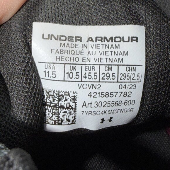 Under Armour Mens TriBase Reign Vital Red Black Cross Training Shoes Size 11.5 - Picture 9 of 13